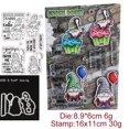 thumbnail image 1 of Nuevos troqueles y sellos de corte de Metal de Papá Noel de Navidad, plantilla para álbum para recortes de fotos, troquel artesanal decorativo en relieve, 1 of 3