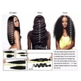 thumbnail image 6 of Glueless wigs, pre-plucked and pre-cut for beginners, women's synthetic lace front wigs, long wavy lace hairline with middle parting, suitable for daily parties, ready to wear in 3 seconds, 6 of 8