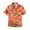 Orange, variant on Youth Big Girls Flamingo Hawaiian Shirt Casual Short Sleeve Button Down Shirt