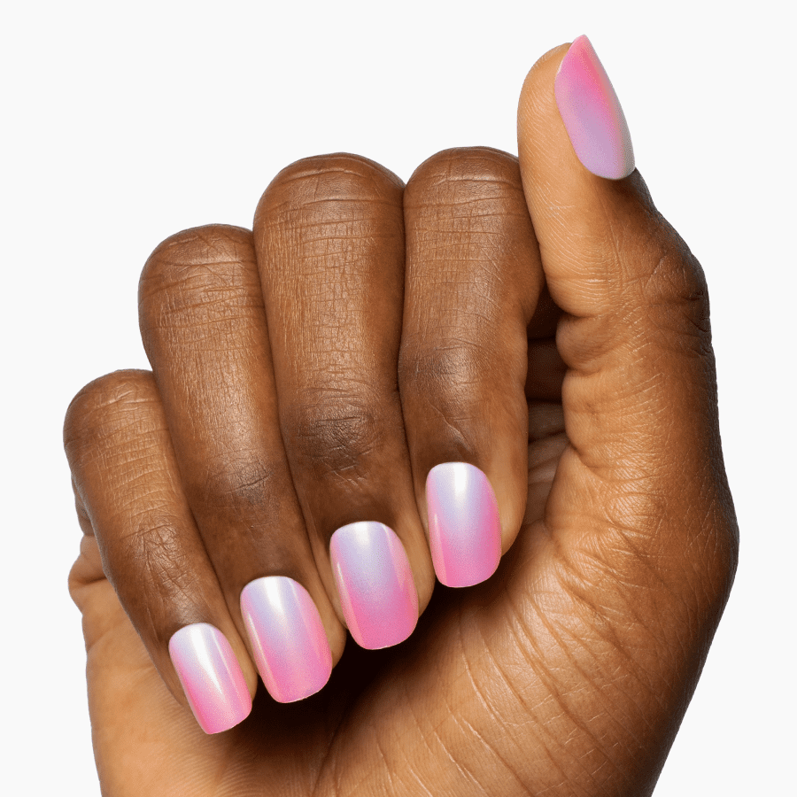 Olive & June Instant Mani Maximalist Short Squoval Press-On Nails, Sunrise Chrome, 42 Pieces