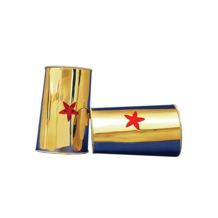 Wonder Gold Cuff Red Star Costume Jewelry Adult One Size