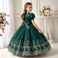 thumbnail image 6 of Busydd Girls Princess Dress 3-14 Years Fashion for mal Party Puff Sleeves Gown Dresses 3-4 Years, 6 of 9