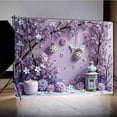 thumbnail image 2 of Balloon Hanging Flowers Birthday Photocall Backdrop Purple Butterfly Spring Fairy Forest Photography Background, 2 of 8