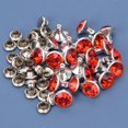 thumbnail image 1 of Clothes Rhinestone Rivets, Sturdy Durable Rhinestone Rivets Rust  Metal Surfaces Plating Treatment 50 Sets  for Decorative Clothes for Bags 8mm Silver Edge Yellow ,8mm Silver Edge, 1 of 8