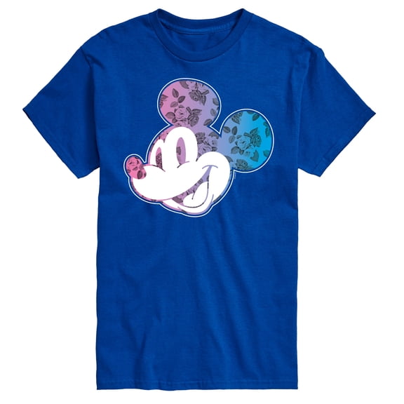 Mickey & Friends - Mickey Floral Logo - Men's Short Sleeve Graphic T-Shirt
