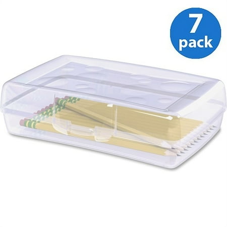 7 Pack Sparco Spr23810 Clear Plastic Pencil Box 1 Each 7 Pack Sparco Spr23810 Clear Plastic Pencil Box 1 Each Com