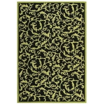 SAFAVIEH Chelsea Flanagan Floral Wool Runner Rug, Black, 2'6" x 8'