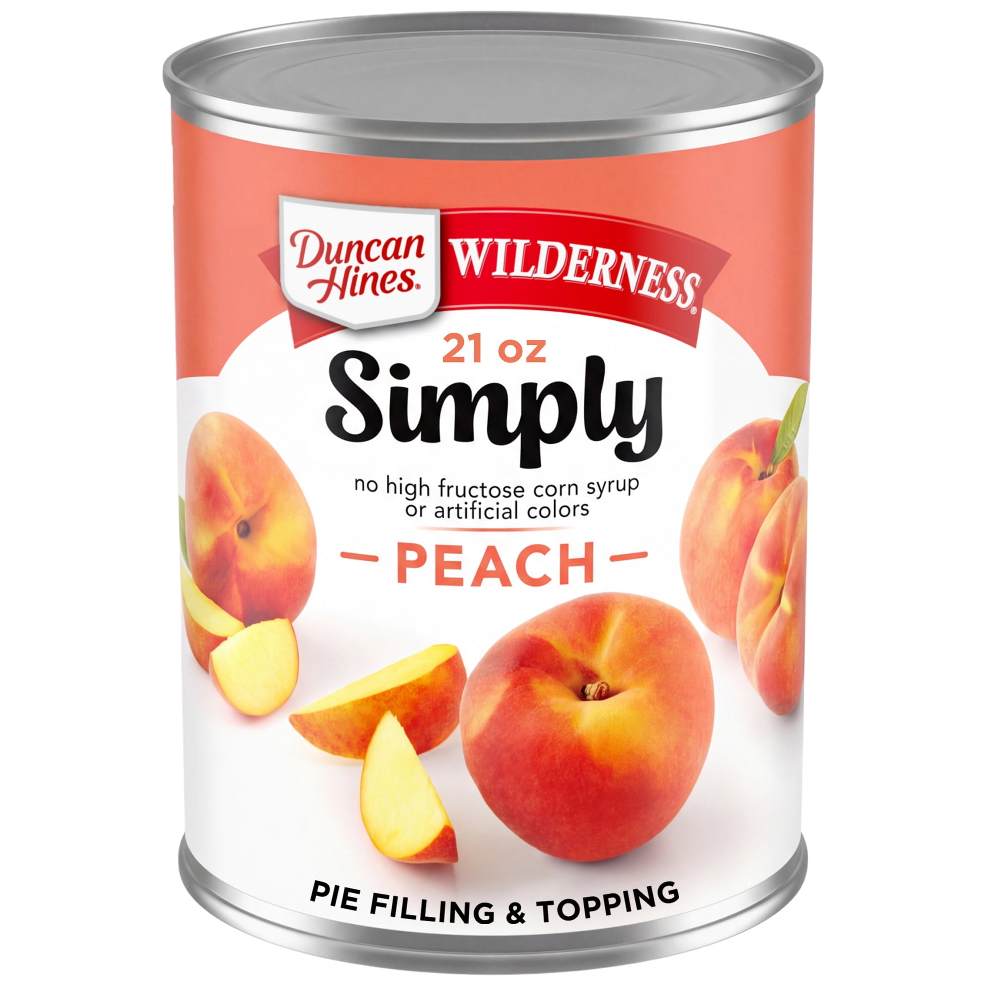 (2 pack) Duncan Hines Wilderness, Peach Pie Filling and Topping, Ready to Use, 21 oz.