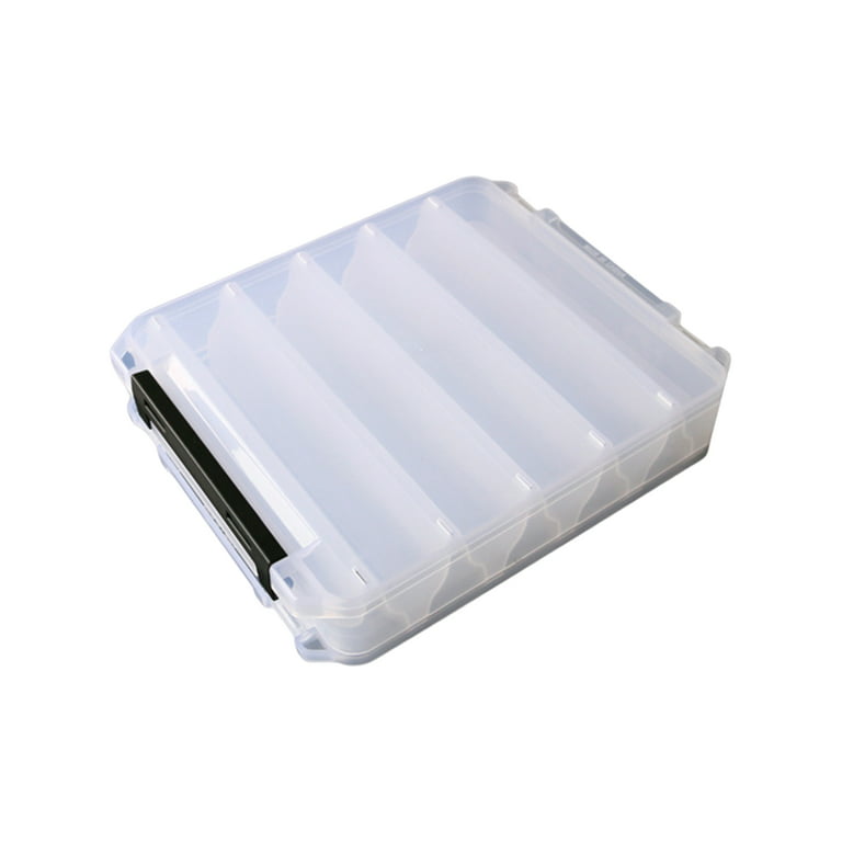 Clear Visible Fishing Lure Box Tackle Storage Box Organizer Double