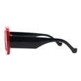 thumbnail image 4 of Womens Fashion Sunglasses Bold Beveled Square Shades UV 400 Red Black, 4 of 4
