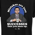 thumbnail image 3 of The Office - Michael Mistakes Are Successes You Mess Up - Women's Short Sleeve Graphic T-Shirt, 3 of 5