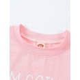 thumbnail image 4 of Big Sister Announcement T Shirt Toddler Baby Girls Birthday Tees Kids Short Sleeve Summer Tops (Unique pink, 6T), 4 of 7