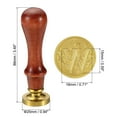 thumbnail image 2 of Uxcell Alphabet W Wax Seal Stamp Initial Letter Sealing Wax Stamp Retro Removable Brass Head Wooden Handle, Style 2, 2 of 6