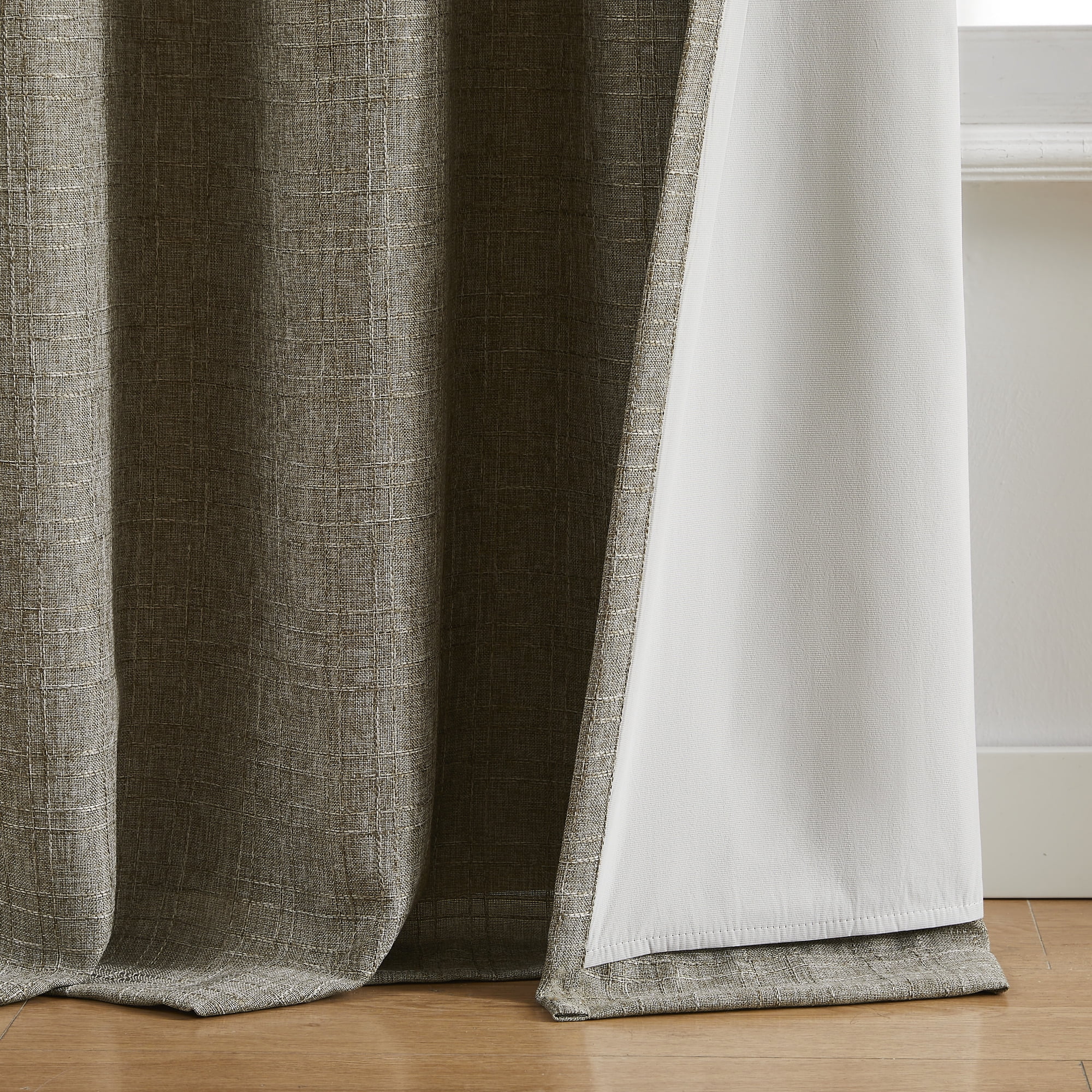 COLTON SUNSHIELD SIGNATURE Blackout Curtains for Living Rooms, Single Curtain Grommet, 50” x 84”, Taupe