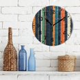 thumbnail image 3 of Yayeee 10" Wall Clock Battery Operated Quartz Round Silent Non-Ticking Home Decor, Navy Blue Stripes, 3 of 6