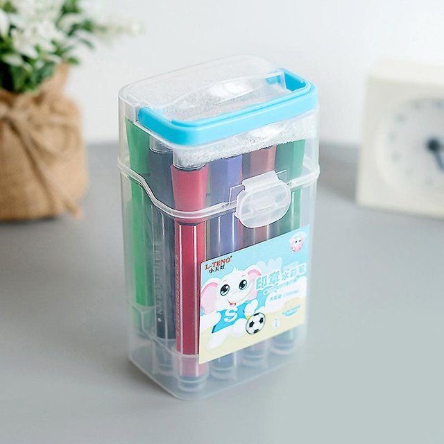 Belita Amy lavable niños & #39;s sello acuarela bolígrafo rotulador 12 colores estudiante pintura bolígrafo caja Afortunado Sencillez