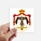 thumbnail image 1 of Jordania Asia emblema nacional Pegatinas de pared cuadrado de 10 cm maleta portatil Motobike Decal 8pcs, 1 of 1
