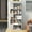 White, variant on Costway 2 PCS 5-Tier Bookshelf Geometric S-Shaped Bookcase Room Divider Storage Display White