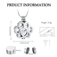 thumbnail image 2 of Pet Cremation Jewelry For Ashes For Dog/Cat Paw Stainless Steel Memorial Locket Urn Necklace Inside Mini Case Keepsake Cremation Jewelry Women Men, 2 of 7