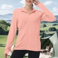 thumbnail image 7 of Oiangi Womens Hoodie Jackets with Zipper Pockets Sun Protection SPF Athletic Shirts Long Sleeve Full Zip Workout Tops Rose Gold S, 7 of 7