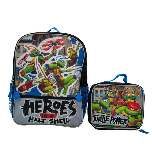 Set de Mochila AI ACCESSORY INNOVATIONS Tortugas Ninja Adolescente 16"