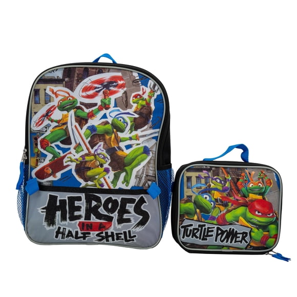 Set de Mochila AI ACCESSORY INNOVATIONS Tortugas Ninja Adolescente 16"