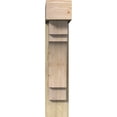 thumbnail image 2 of Ekena Millwork 8"W x 26"D x 38"H Merced Block Rough Sawn Bracket w/ Offset Brace, Douglas Fir, 2 of 25