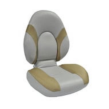 Gen3 Marine Centric Folding Boat Seat - Gray/Tan