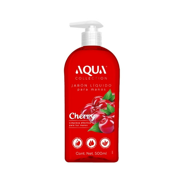 Jabón Líquido Aqua Collection aroma Cereza 500ml