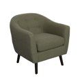thumbnail image 1 of CorLiving Oliver Greenish-Grey Linen Fabric Barrel Chair, 1 of 5