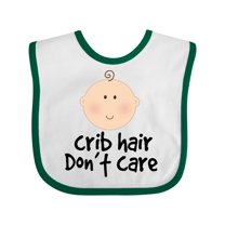 Inktastic Crib Hair Dont Care Funny Baby Clothes Boys or Girls Baby Bib