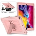 thumbnail image 2 of Dteck with Shoulder Strap Case for Apple iPad 8th Generation (2020 Released) 10.2-inch,Shockproof Armor Rubber Hybrid Hard iPad 10.2" 7th Gen 2019 Protective Shell Back Kickstand Cover,Rosegold, 2 of 6