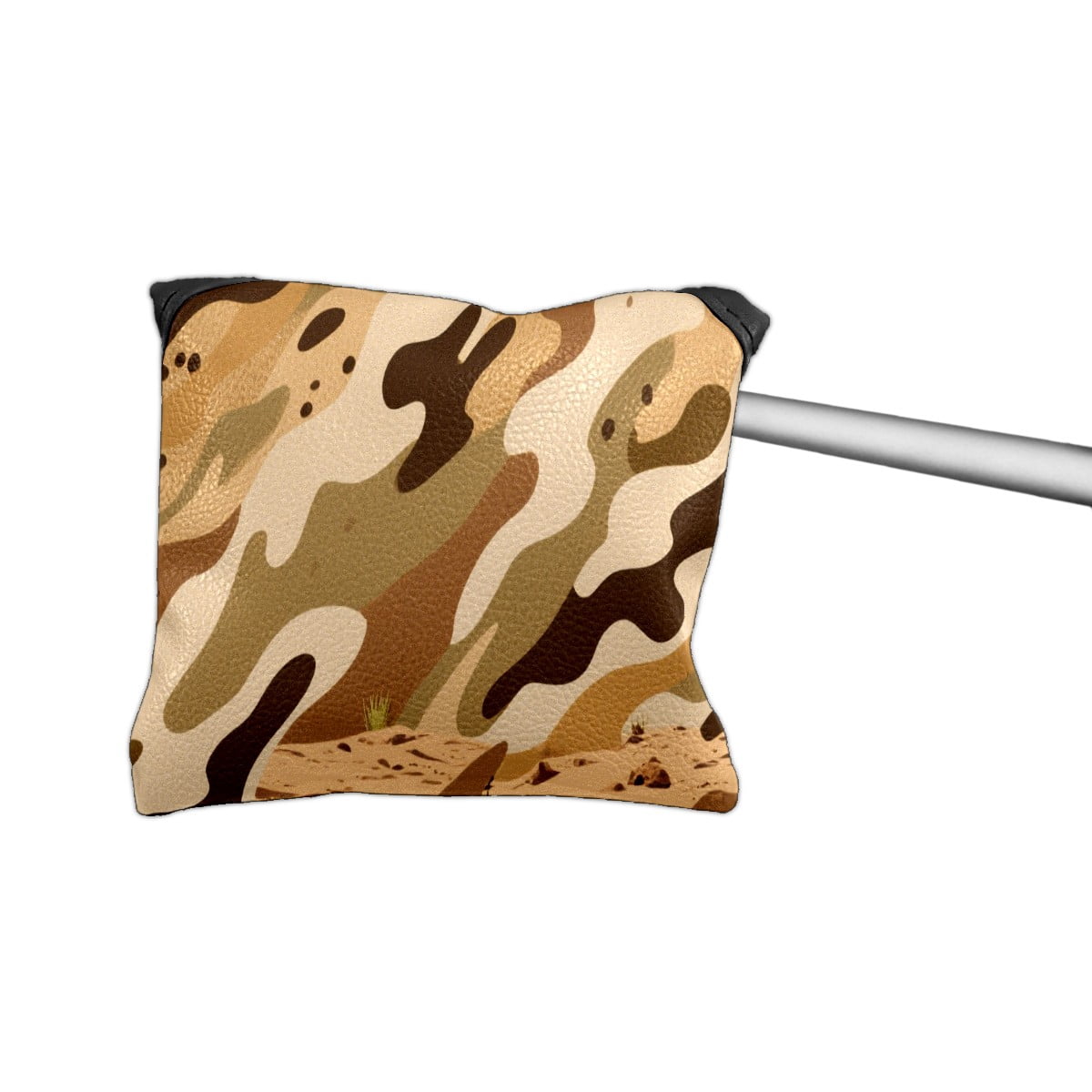 Golf Mallet Putter Cover Premium Leather Golf Putter Head Cover with Magnetic Closure, Golf Cover for Men and Women Camouflage