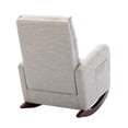 thumbnail image 6 of FFH Rocking Chair for Nursery and Living Room, Indoor Rocker Accent Armchair with Side Pocket, Chenille Light Gray, 6 of 11