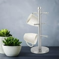 thumbnail image 4 of Dekaim Cup Storage, Stainless Steel Mug Rack Tree Shape Storage Tea Cup Holder Organizer, 4 of 8