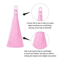 thumbnail image 3 of Uxcell 3.7" Silky Bookmark Tassels with Loop for DIY Craft Accessory, 12Pack Light Pink, 3 of 5