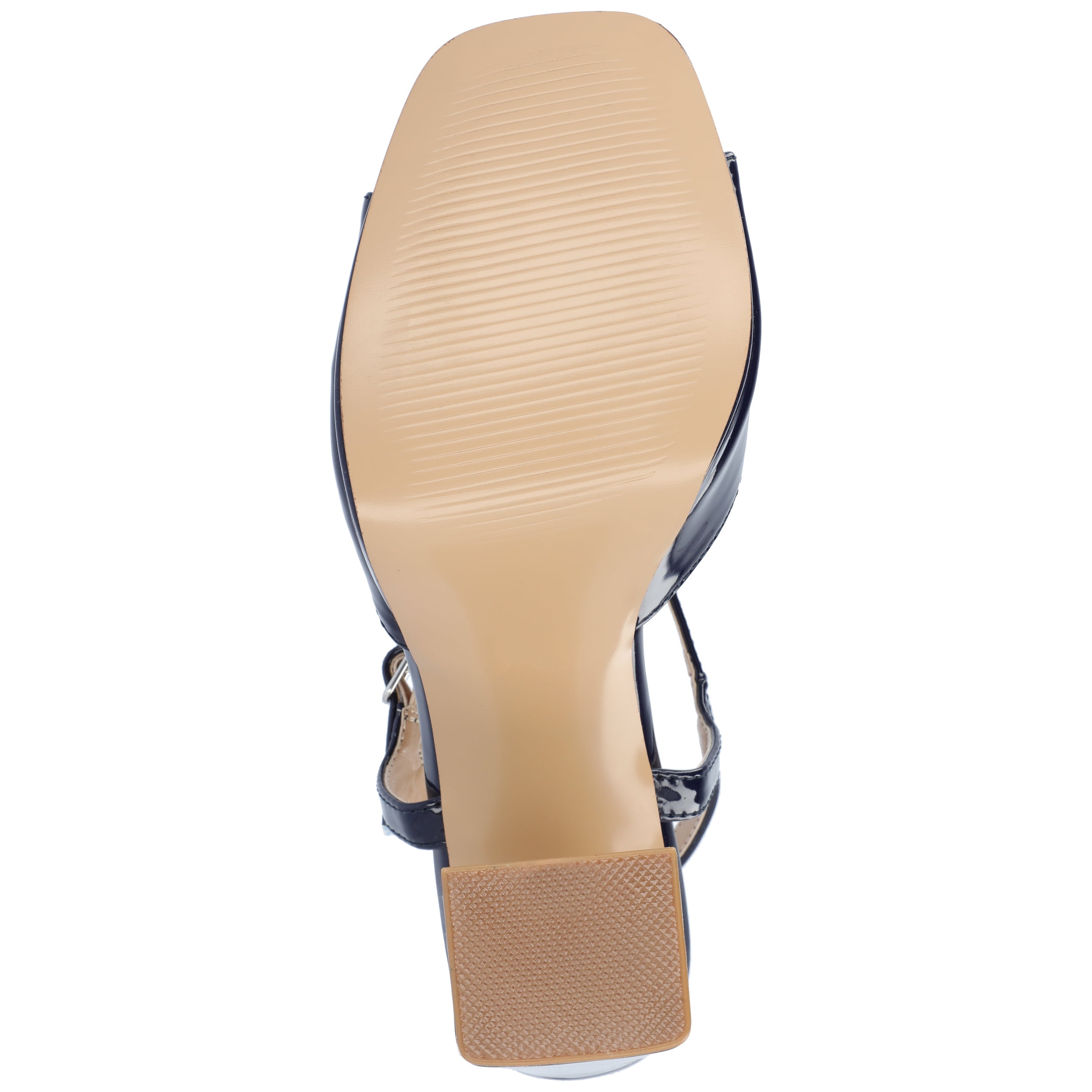 Journee Womens Ziarre Patent Vegan Leather Ankle Strap Platform Dress Sandals