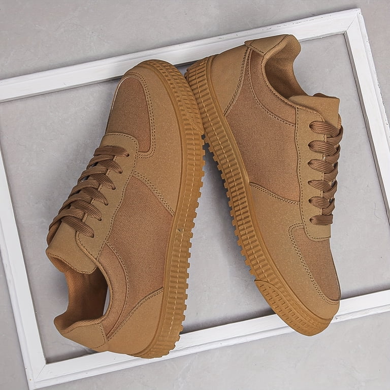 Canvas Casual Shoes] Simple Style Solid Color Canvas Shoes - Lace