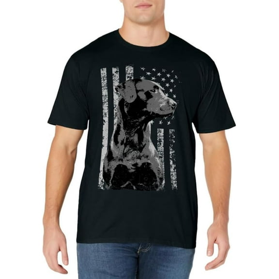 Patriotic USA Flag Black Labrador gift for Lab Owners Short Sleeve T-Shirt