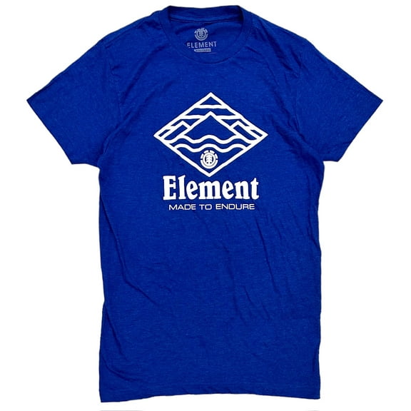 Element Skateboard Men's Made to Endure Logo Graphic Tee T-Shirt (Small, Heather Royal Blue)