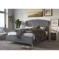 thumbnail image 3 of Waylon Upholstered Panel Bed Blue Queen, 3 of 5