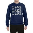 thumbnail image 2 of Wild Bobby, Anchor Wheels Love Lake Life, Unisex Crewneck Graphic Sweatshirt, Navy, Large, 2 of 4