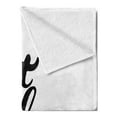 thumbnail image 2 of Saying Soft Flannel Fleece Throw Blanket, Minimalist Style Lettering Hand-drawn Typographic Just Relax Text, Cozy Plush for Indoor and Outdoor Use, 50" x 70", Black and White, by Ambesonne, 2 of 5