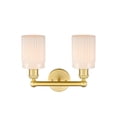 thumbnail image 3 of 616-2W-BB-G342 Innovations Lighting Hadley - 2 Light Bath Vanity In Modern Style-11.5 Inches Tall and 13.5 Inches Wide-Brushed Brass Finish-Clear, 3 of 7