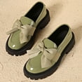 thumbnail image 6 of Willtoo Women's Bow Loafers Slip On Shoes, Cute Platform Loafers with Bowknot, Comfortable Casual Shoes for Office Walking and Daily Wear Army Green, 6 of 6