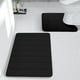 thumbnail image 2 of Juego de alfombras de baño de espuma viscoelástica suave - 2 piezas, antideslizantes, súper absorbentes y lavables a máquina, 40x60 cm y 40x50 cm, gris oscuro/beige/caqui/azul/rojo/verde, 2 of 7