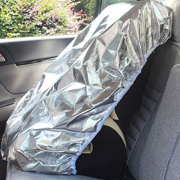 Ikohbadg Car Seat Sun Shade Cover, Baby Car Seat Sun Shade Cover, Infant Car Seats Heat Protector Keeps Your Toddler Baby Seat at a Cool Temperature, Reflective Baby Seat Covers for Car Seats