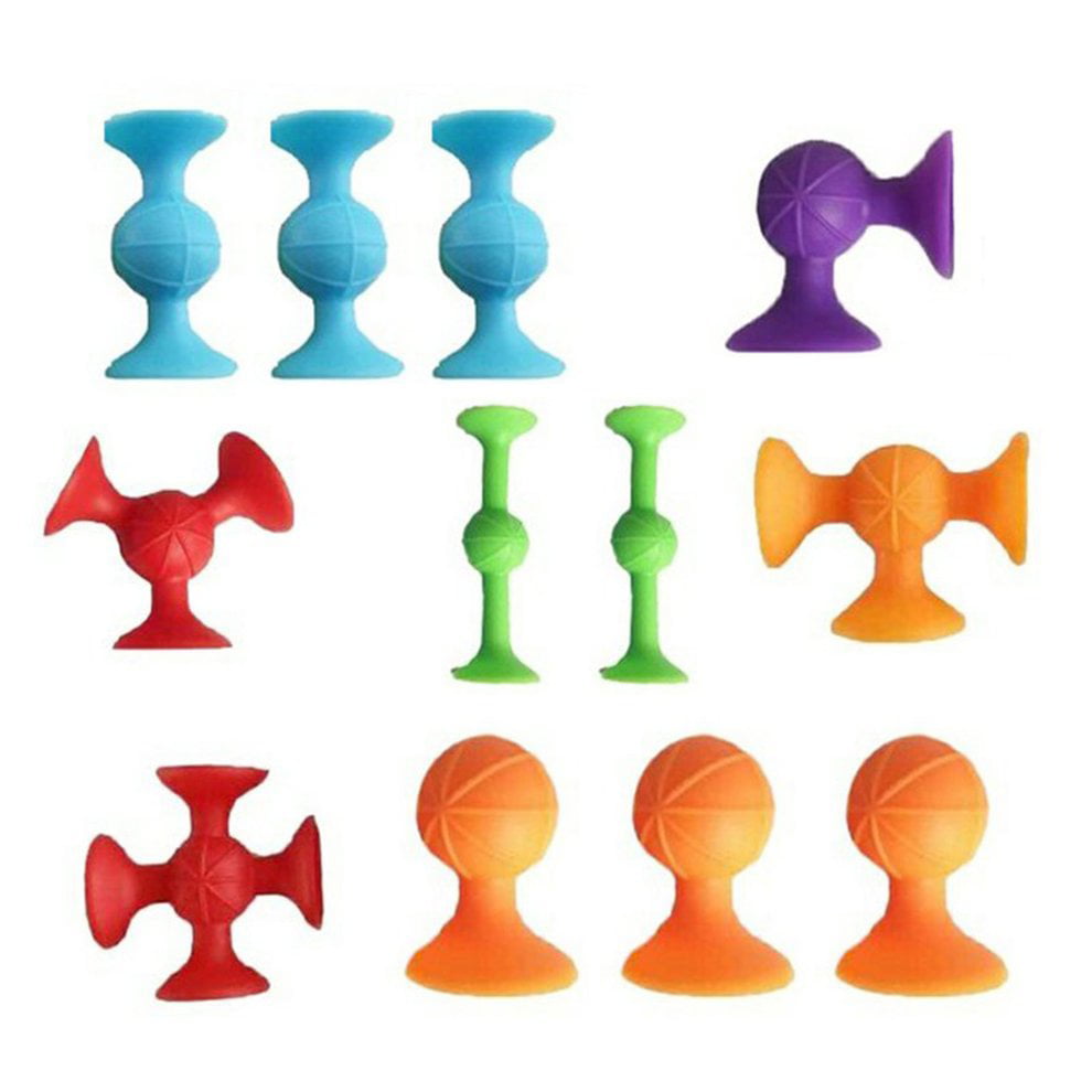 33-72Pcs Soft Silicone Building Blocks DIY Blocks Sucker Toys for Kids Gifts 