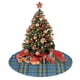 thumbnail image 4 of Falda para árbol de Navidad con cuadros azules del clan Wallace Tartan 2, suave y divertida decoración navideña navideña de granja de 30", 4 of 4
