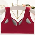 thumbnail image 5 of Dorinao Women's Senior Front Closure Wireless Vest Bra – Plus Size Soft Support for Daily Comfort, Red, 42G, 5 of 8